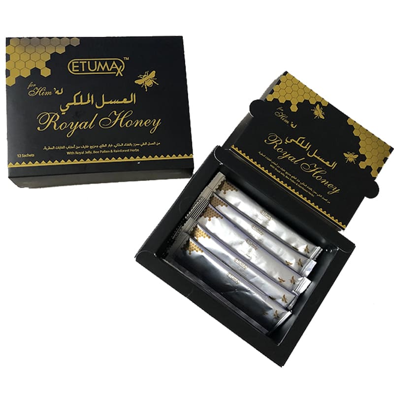 ETUMAX Royal Honey for men Original (12 Sachets) 20 gm/Sachet to promote sexual health and viality