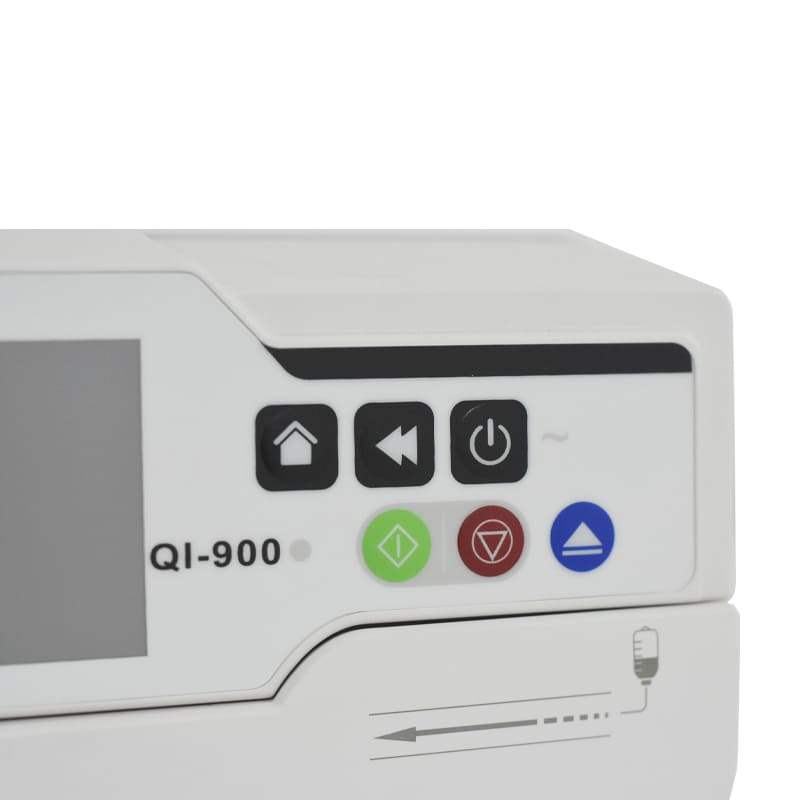 Quantum Infusion Pump (QI 900) Water proof, 4.3'color touch screen, easy operation, 6 modes  Flow rate: 0.01—1200 ml/h  Battery life:9 hr, Manual & programmable Bolus settings (White)