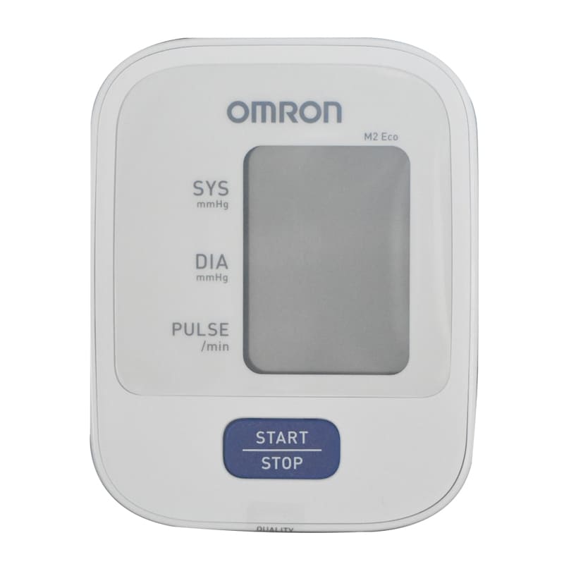 جهاز قياس ضغط الدم من أعلى الذراع من أومرون (M2 Eco) أوتوماتيكي بالكامل شاشة كبيرة سهل الاستخدام  شنطة لحفظ الجهاز