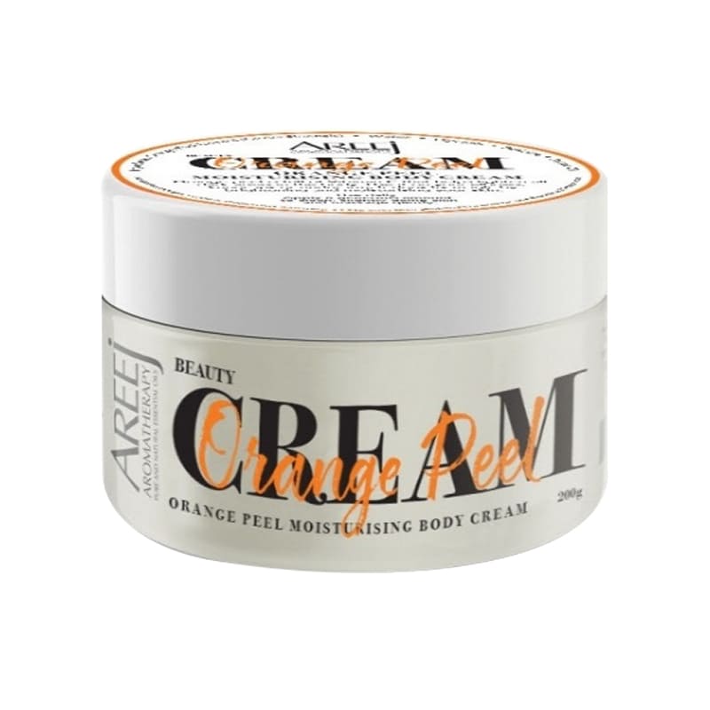 Areej Orange Peel Cream 250 g rich in vitamin C,
which moisturizes and lightens dark areas