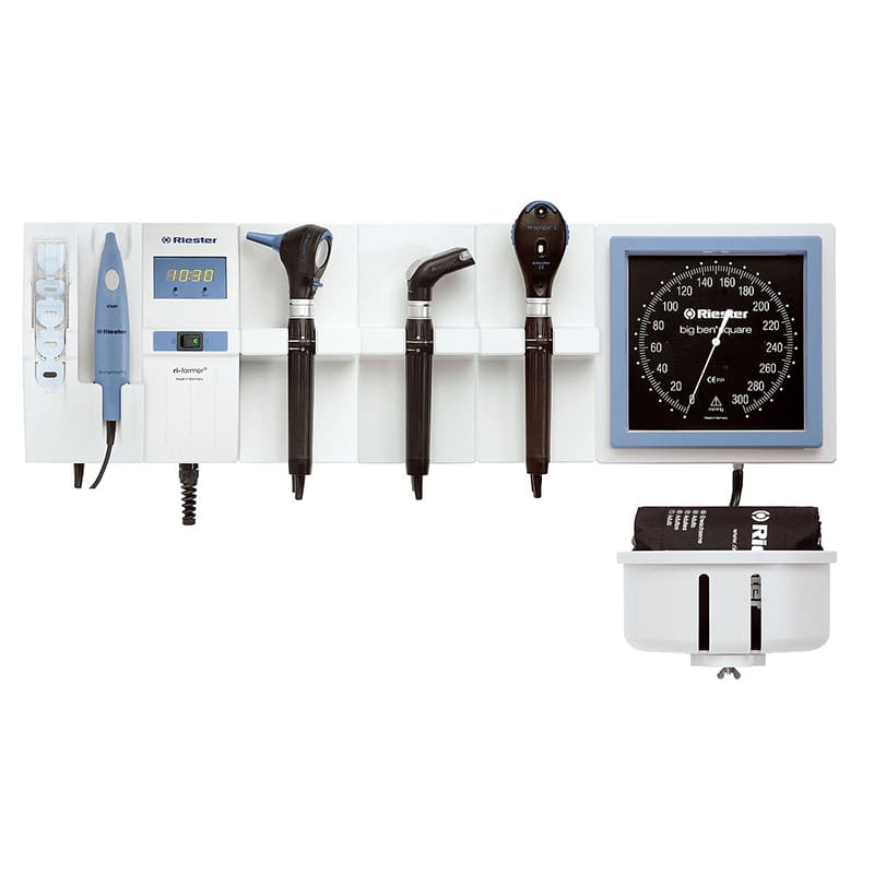 Riester ri former wall mounted diagnostic unit two handles 3.5 V / 230 V, with clock (Ref. 3650 300)
