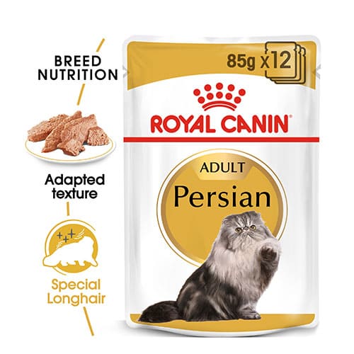 رويال كانين برشيان أدلت طعام طري للقطط الفارسي البالغة (85 جم/الكيس) لعمر فوق 12 شهر (12 كيس في العلبة) من رويال كانين
