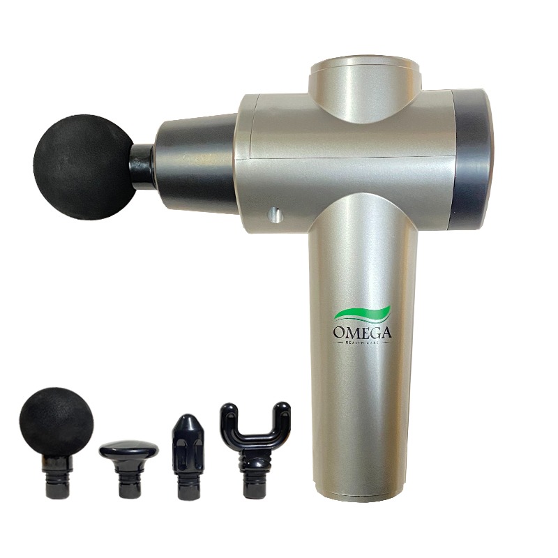 Omega offer for pain relief (Wireless Massage Gun- DS-X12 - With 4 Massage Heads - 20  Levels - + spot cold with 7 inch black ice/hot bag free