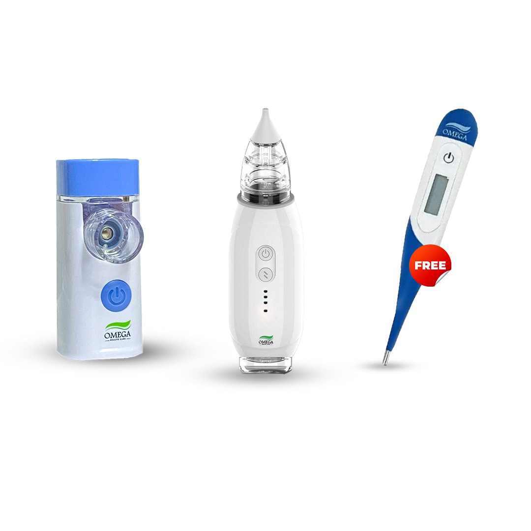 Winter Kids Offer 1 (Omega Nasal Aspirator + Mesh Nebulizer + Free Thermometer)