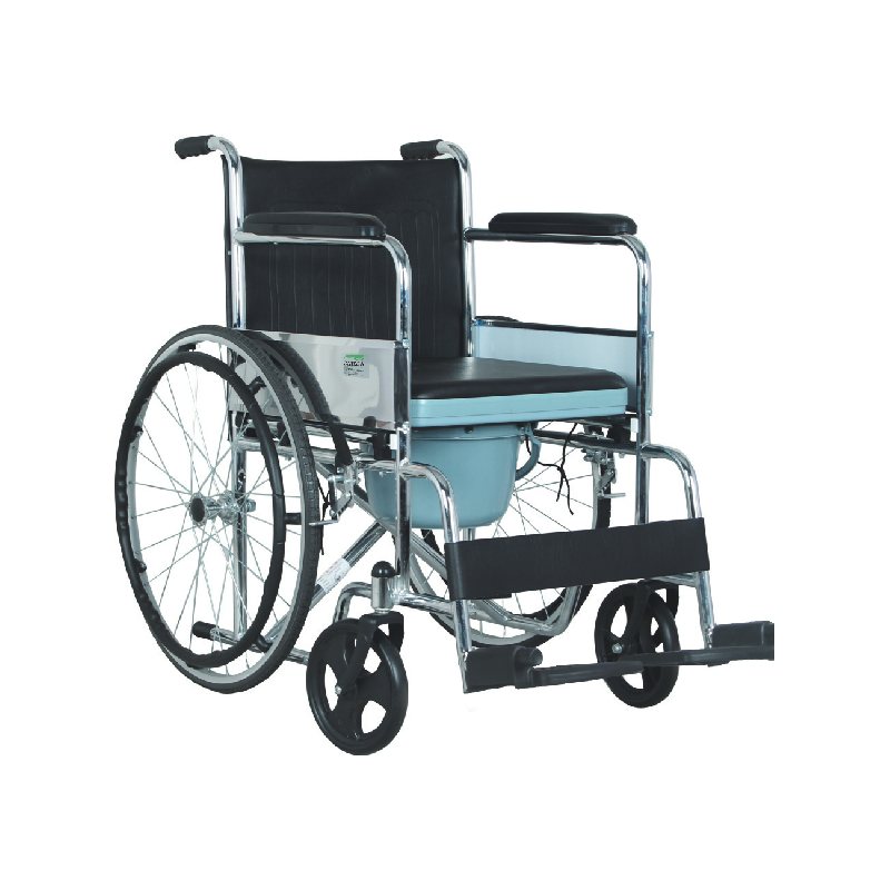 Omega Standard Steel Commode Wheel Chair (609-46)