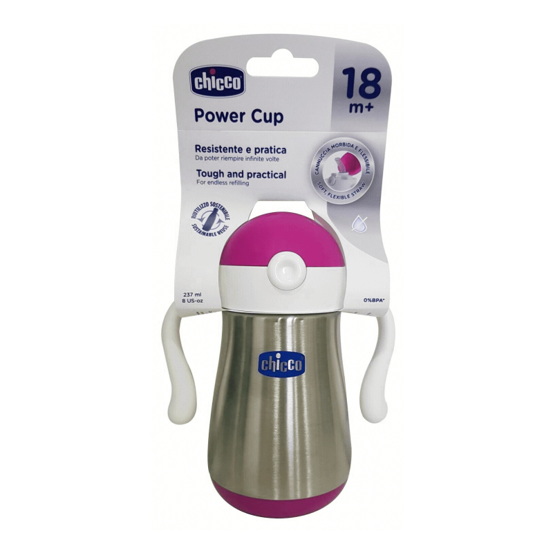 Chicco Inox Power Cup 237ml – Pink