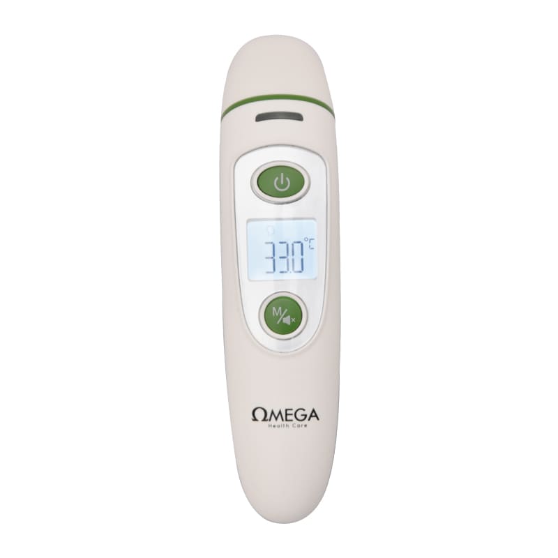 Omega Digital Thermometer Dual Mode F&E (FC IR100) for Head and Ear Digital Screen Warning when the temperature rises