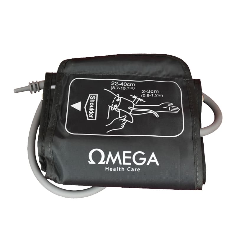 جهاز قياس ضغط الدم الديجيتال مع شاشة ليد ناطق موديل C02 مزود بحامل للتثبيت والتخزين من اوميجا