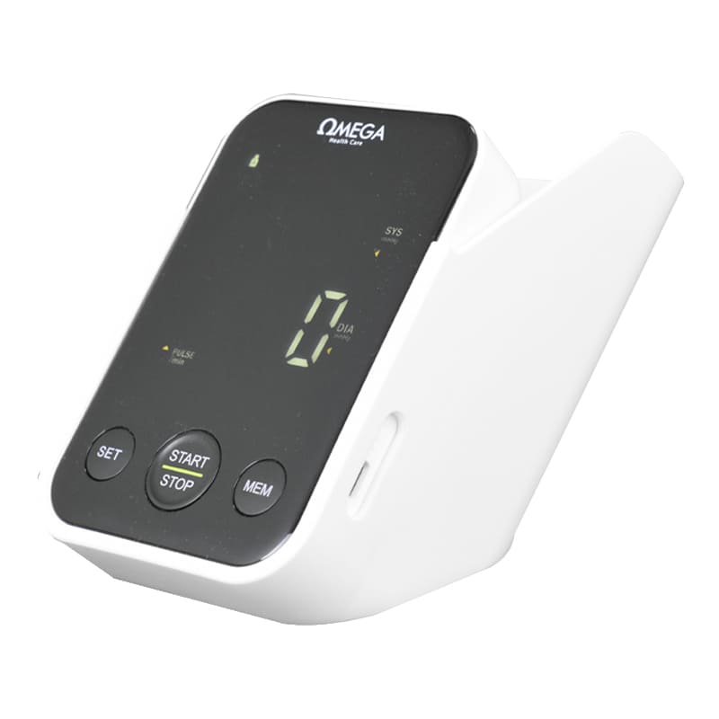 Omega Digital Blood Pressure Monitor with Backlit LED Screen, Storage Box