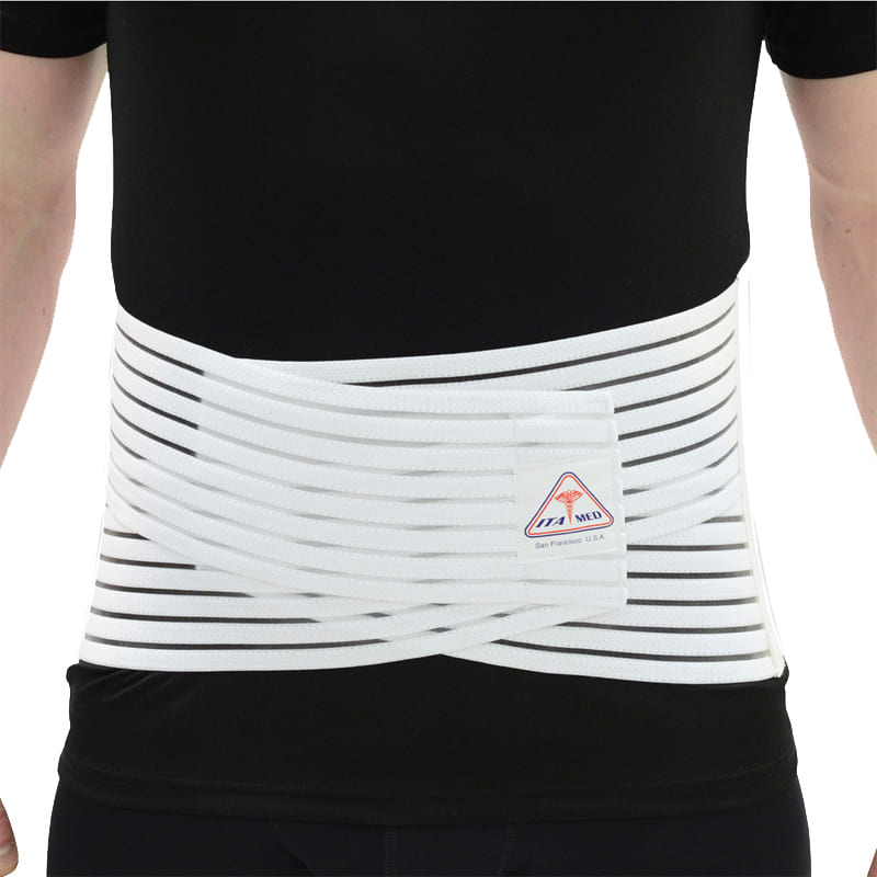 حزام داعم للظهر من ايتاميد BS 221 مرن جيد التهوية يقلل اجهاد العضلات والضغط على الجزء السفلي من العمود الفقري  مريح وغير ملحوظ تحت الملابس (اللون: أبيض) من ماكسر