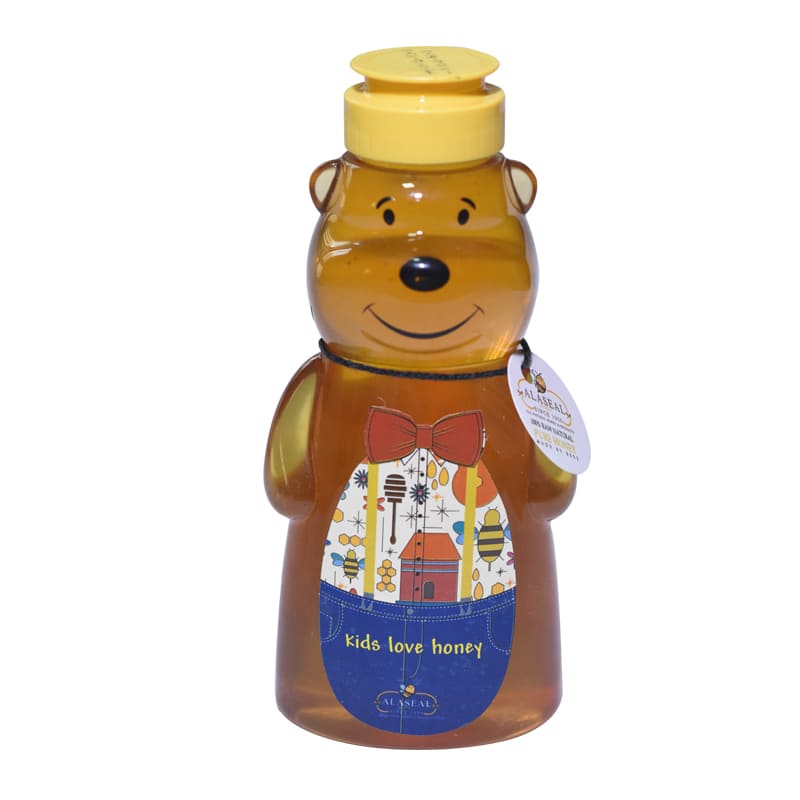 Alaseal Kids honey (520 gm) Ideal food for kids Bear shape bottle 100% Natural