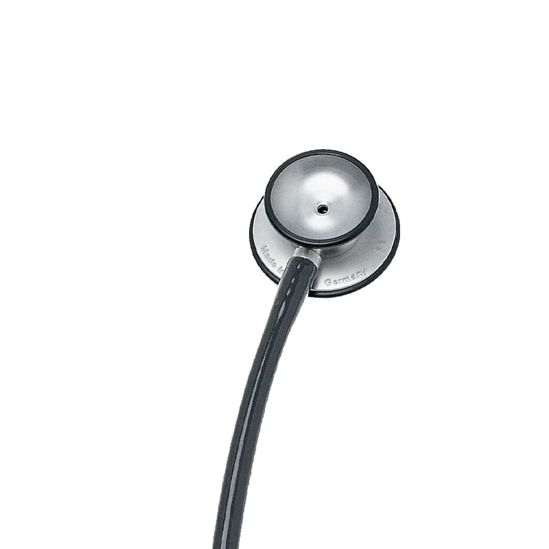 Stethoscope Duplex Nickel chromium by Riester Adults with a pair of replacement ear tips and a replacement membrane Black Color