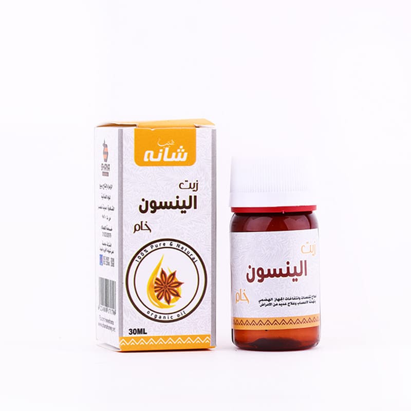 Anise oil (30 ml) Treatment of digestive cramps and swelling, relieve rheumatic pains and arthritis, reducing pain sensation in areas of infection