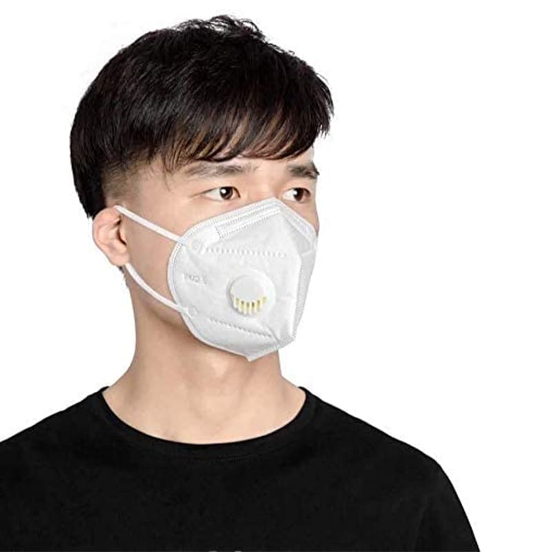 KN95 Protective Valve Masks with Built in Respirator (3 Pcs) by Baner White