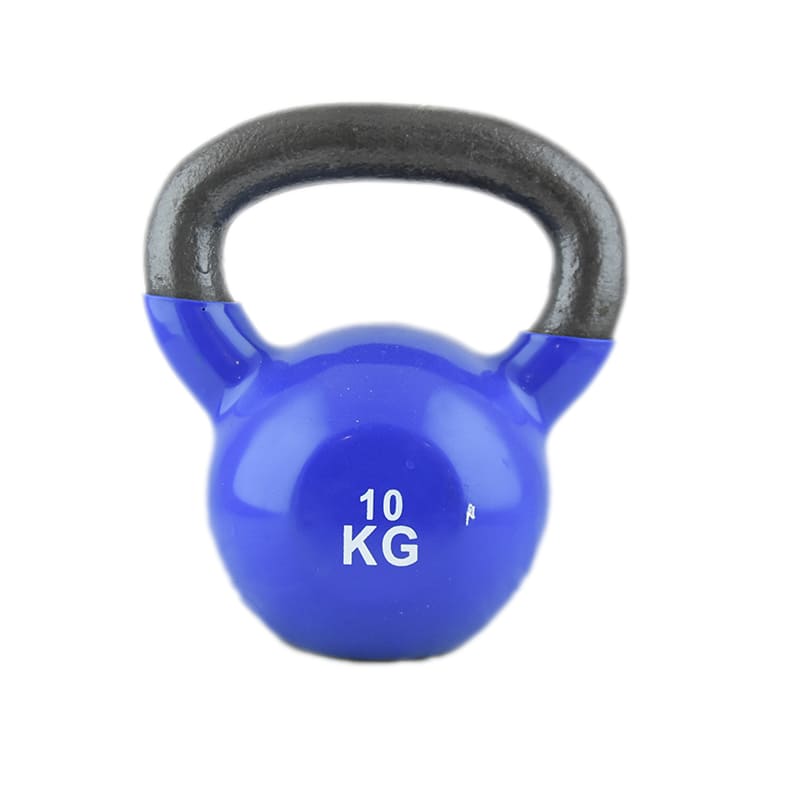 الكرة الحديدة (كيتل بيل) 10 كجم لون آزرق لتمارين اللياقة البدنية وتمارين الكروس فيت
