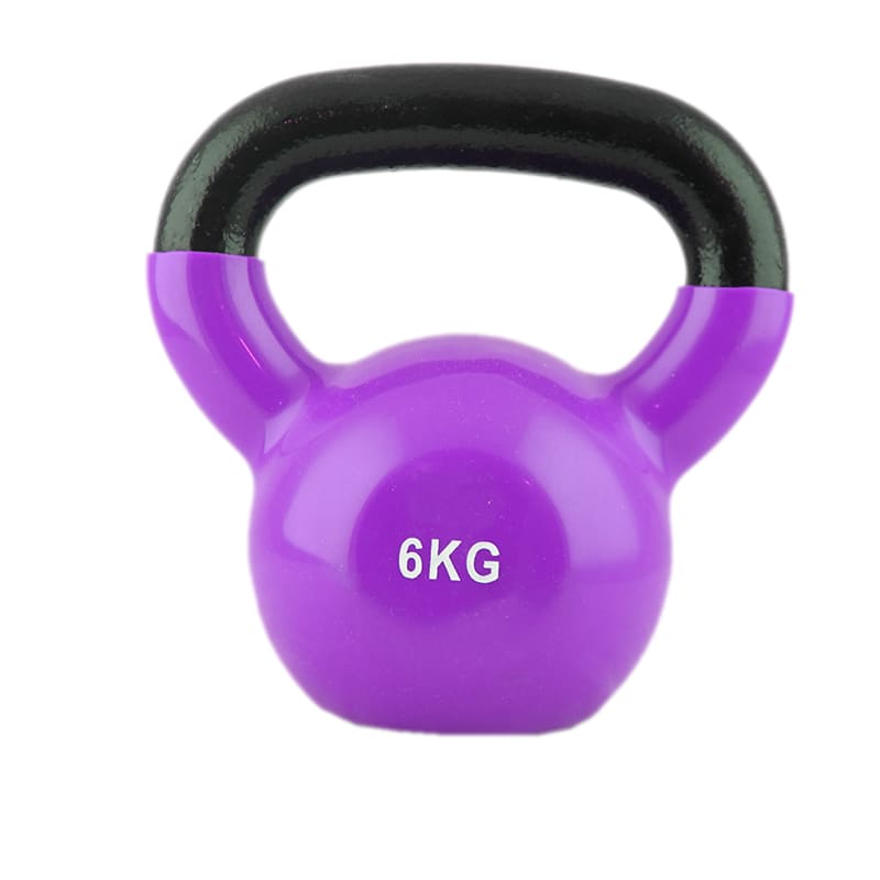 الكرة الحديدة (كيتل بيل) 6 كجم لون موف لتمارين اللياقة البدنية وتمارين الكروس فيت
