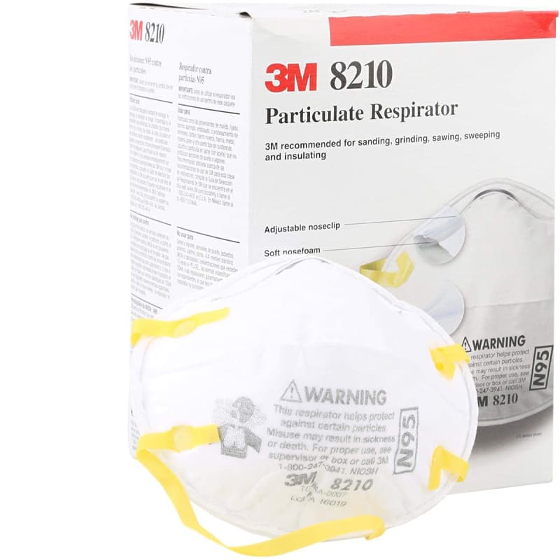 3M Particulate Respirator N95 Model 8210 1 Piece
