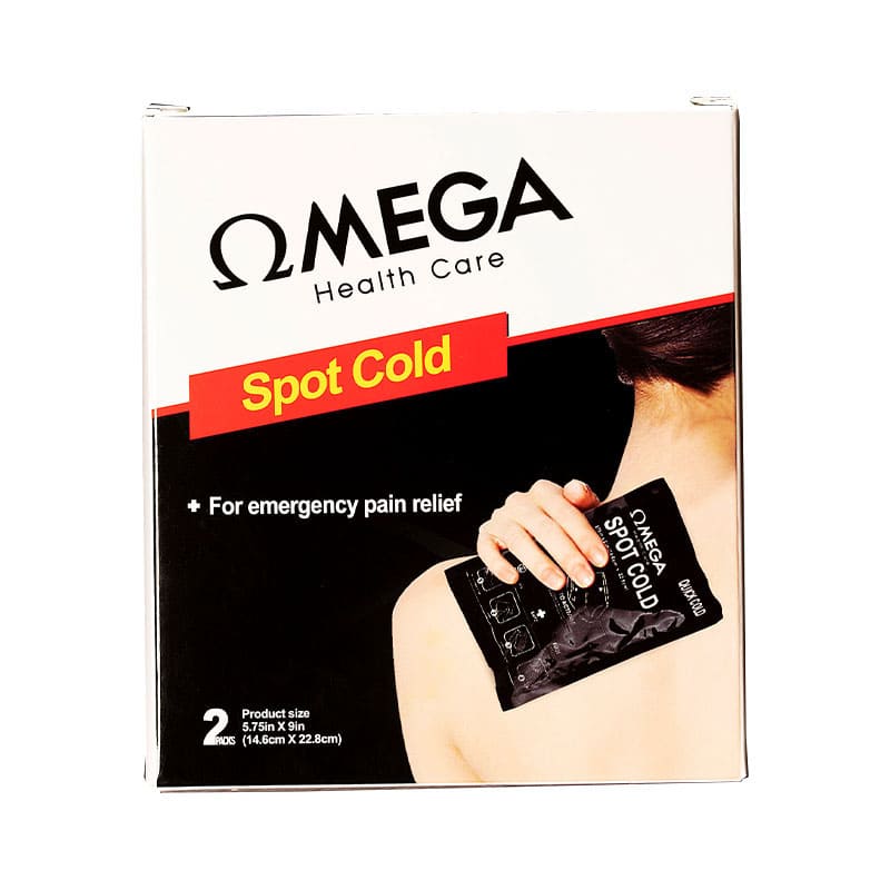 OMEGA INSTANT COLD PACK  SINGLE USE LARGE SIZE, 2 PACKS