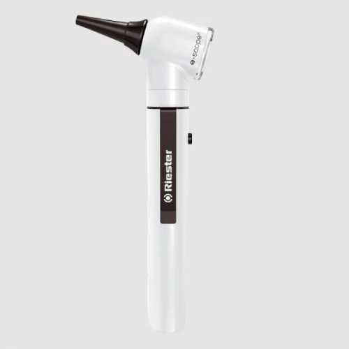 Pocket Otoscope Fiber Optic 2.5 V xenon Lamp – A nose and ear telescope – White color – By Riester
