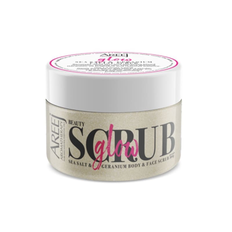 Areej Geranium Glow Scrub 350 g 100% Natural removes dead skin leaving skin soft and bright