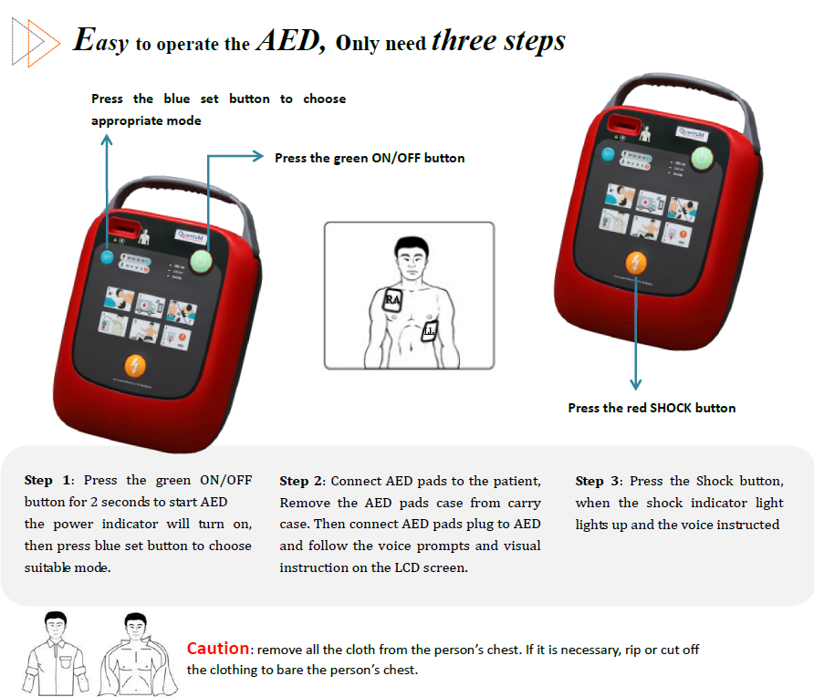 Automated External Defibrillator - A102 - By Quantum