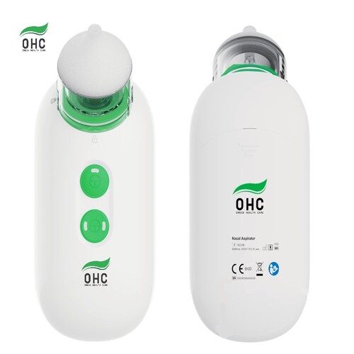 Omega Nasal Aspirator (0+ months) with 2 levels of suction & 2 soft silicone nozzles