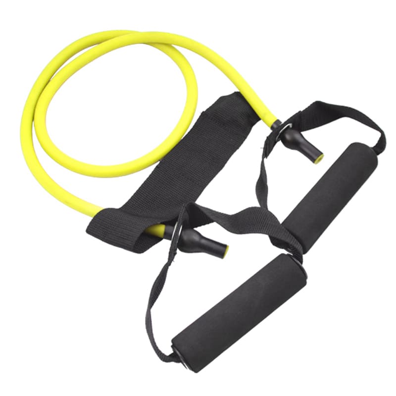 ‎حبل مقاومة بمقبض (لون اصفر) لتقوية عضلات الظهر والكتفين مقاومة 4 6 رطل