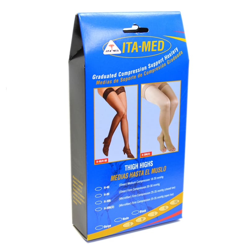 ITAMED Style H 306(O) Unisex Microfiber Thigh Highs Open Toe