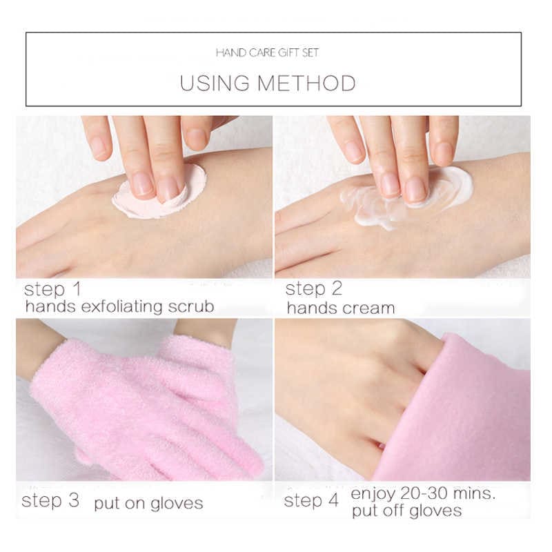 Butterfly Spa Gel Gloves Reusable To 200 Times Moisturizing Whitening Exfoliating Pink